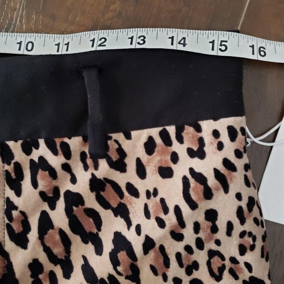 FRAME Cheetah Print Tux High Rise Cropped Pants 8 - Picture 3 of 5
